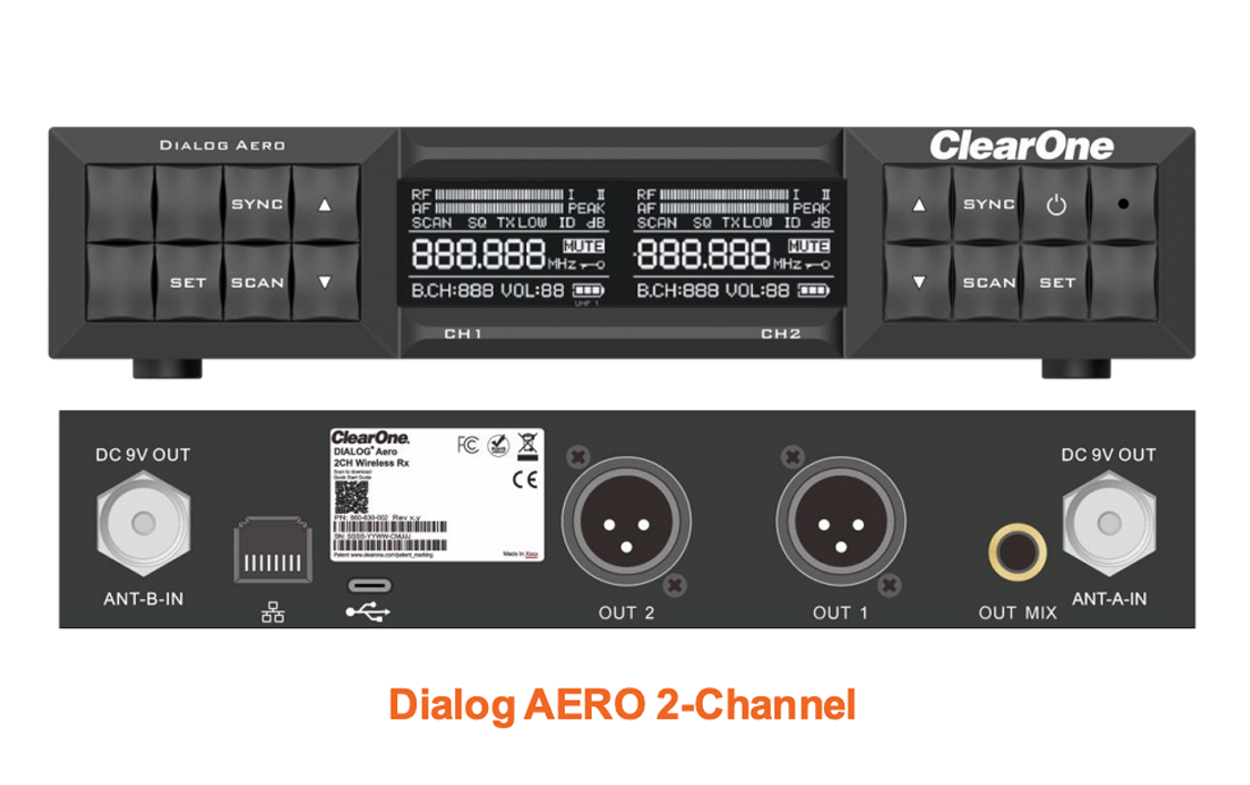 Dialog Aero 2-Channel Digital Wireless Microphone System