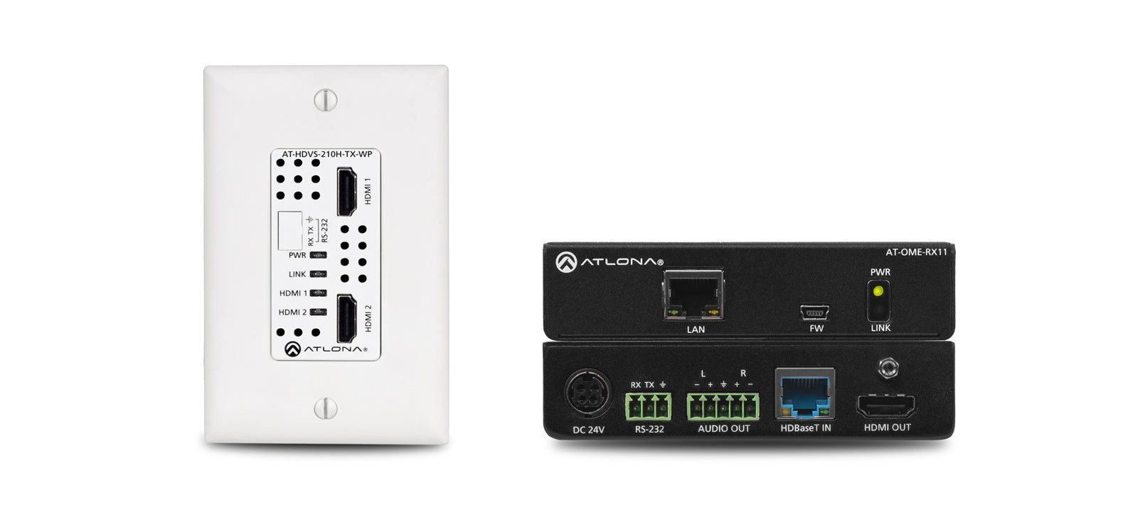Atlona Two-Input Wallplate HDBaseT Extender for HDMI Video
