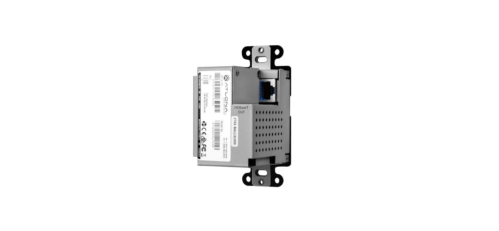 Atlona Two-Input Wallplate HDBaseT Extender for HDMI Video