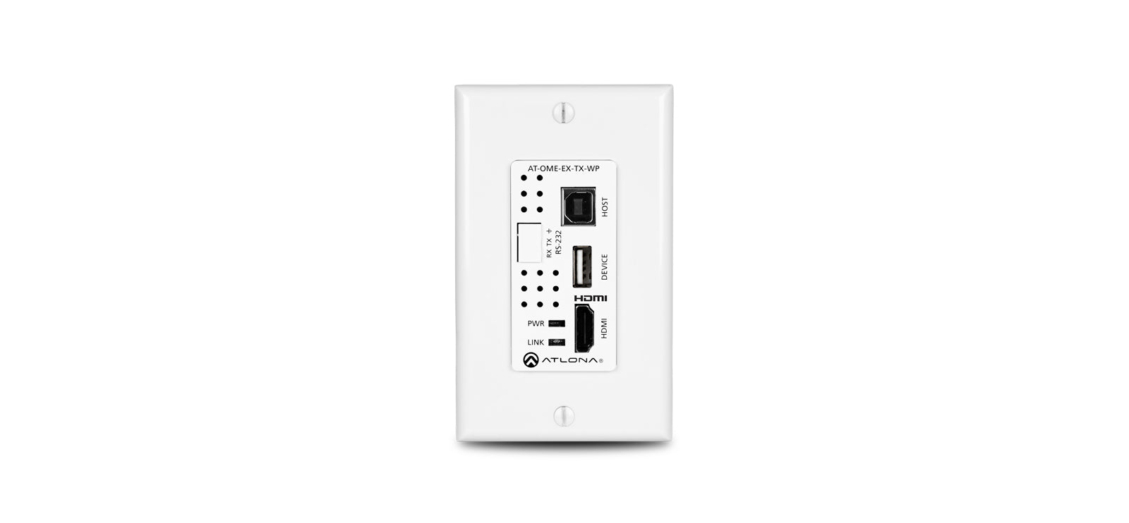 Atlona Wallplate HDBaseT Transmitter with HDMI Input and USB Hub