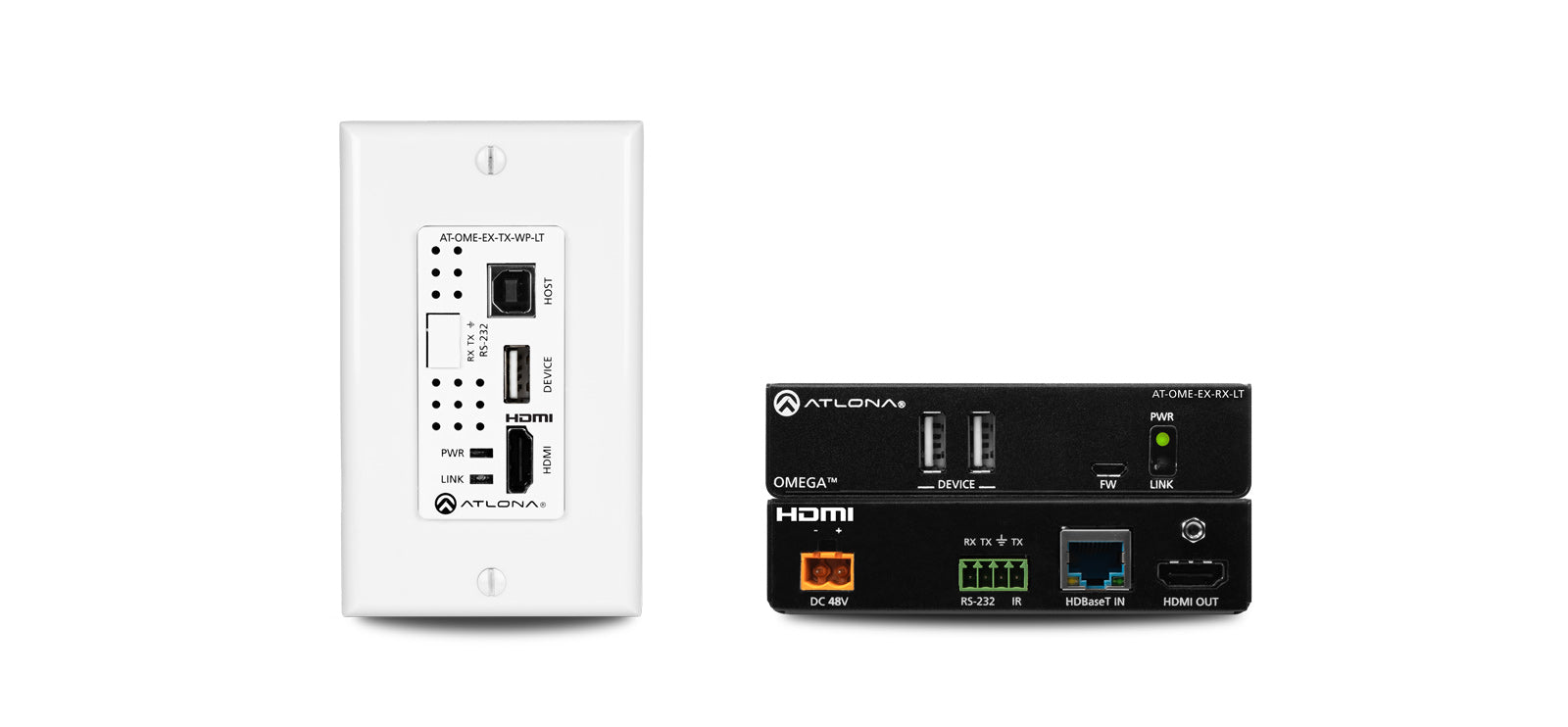 Atlona Wallplate HDBaseT Extender with HDMI Input and USB Hubs