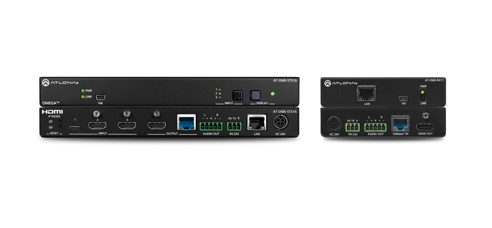 Atlona HDBaseT Extender with USB-C and HDMI Inputs