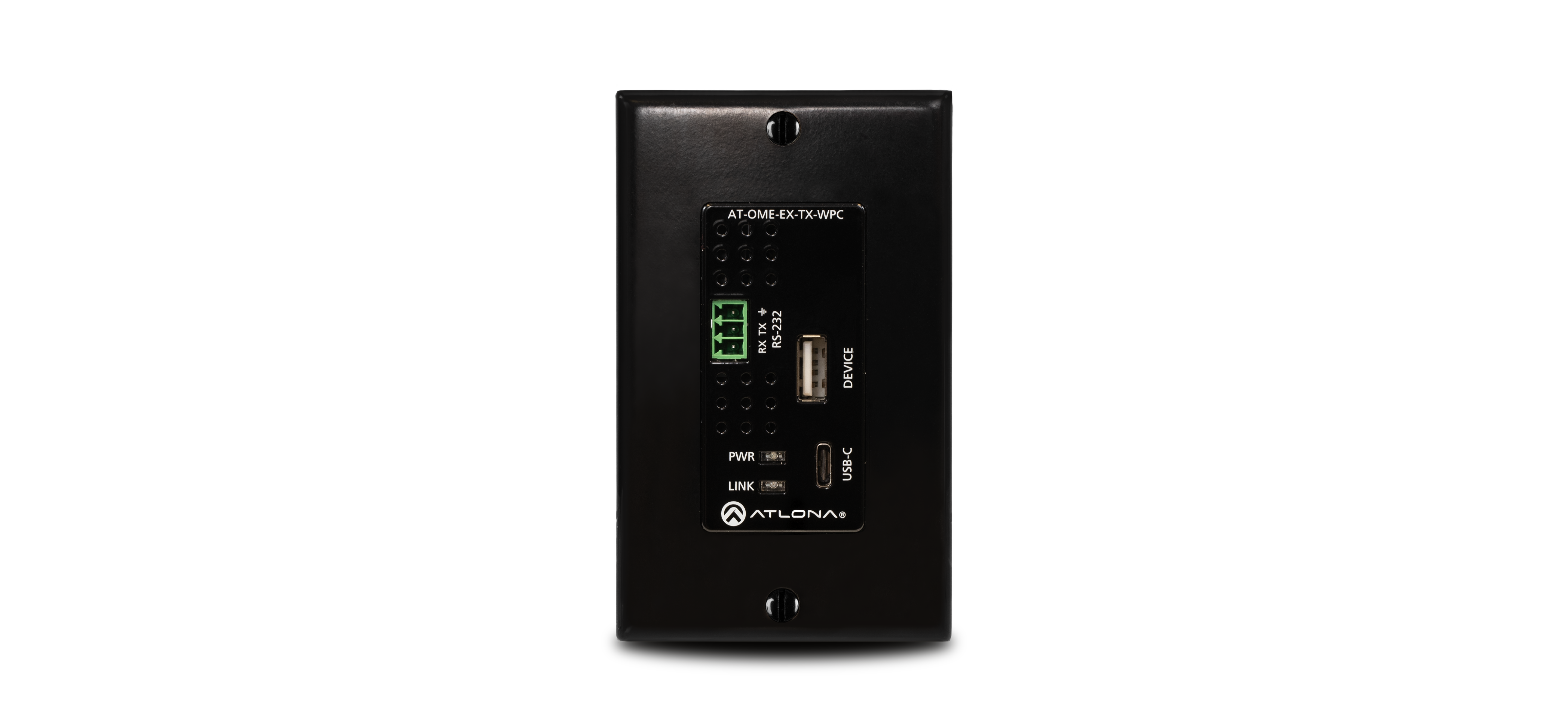 Atlona Wallplate HDBaseT Transmitter with USB-C Input and USB Hub