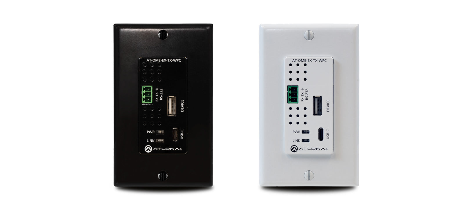 Atlona Wallplate HDBaseT Transmitter with USB-C Input and USB Hub
