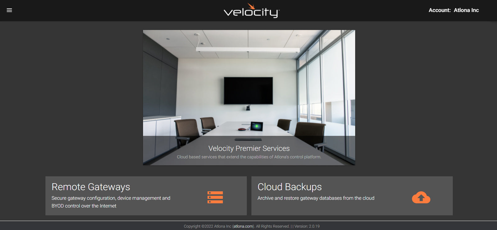 Atlona Remote Configuration, Management, and Control for Velocity™ Gateways