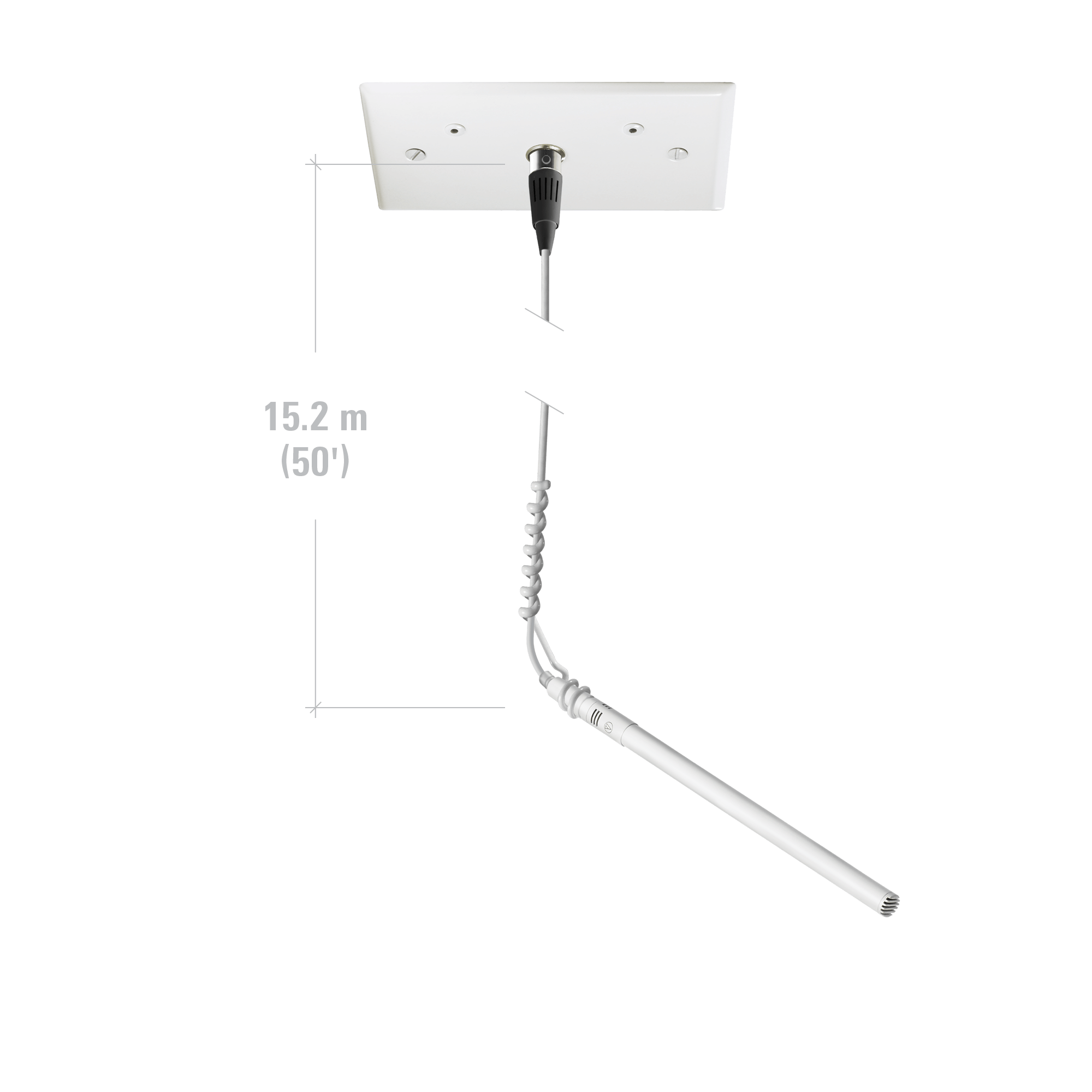 Audio Technica ES933PMWML Miniature MicroLine condenser hanging microphone