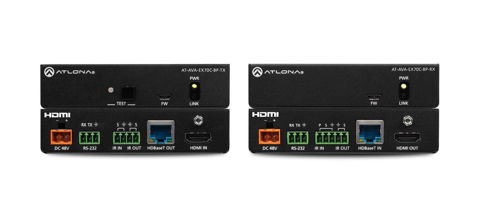 Atlona Avance™ 4K/UHD Extender Kit with Control and Bidirectional Remote Power