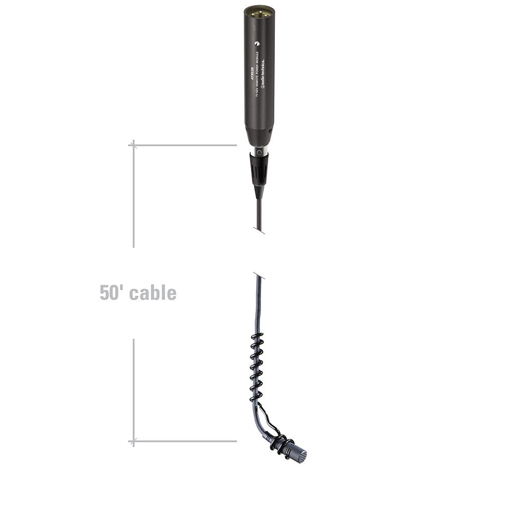 Audio Technica ES933H/MIC Miniature hypercardioid condenser hanging microphone, phantom power only