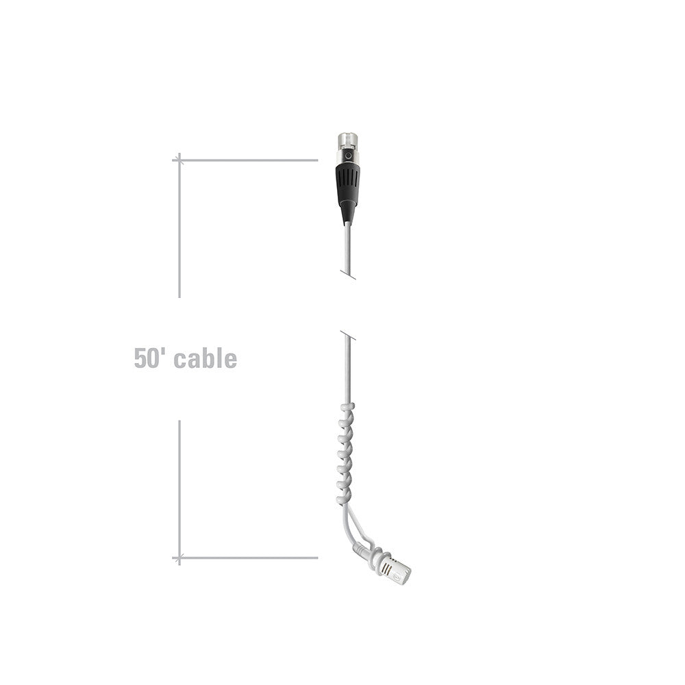 Audio Technica ES933WH/MIC Miniature hypercardioid condenser hanging microphone, phantom power only