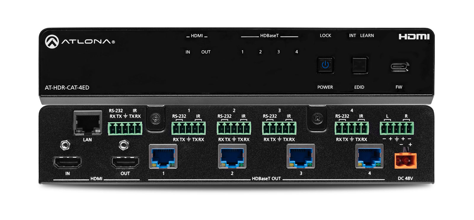 Atlona Four-Output Extended Distance 4K HDR HDBaseT Distribution Amplifier