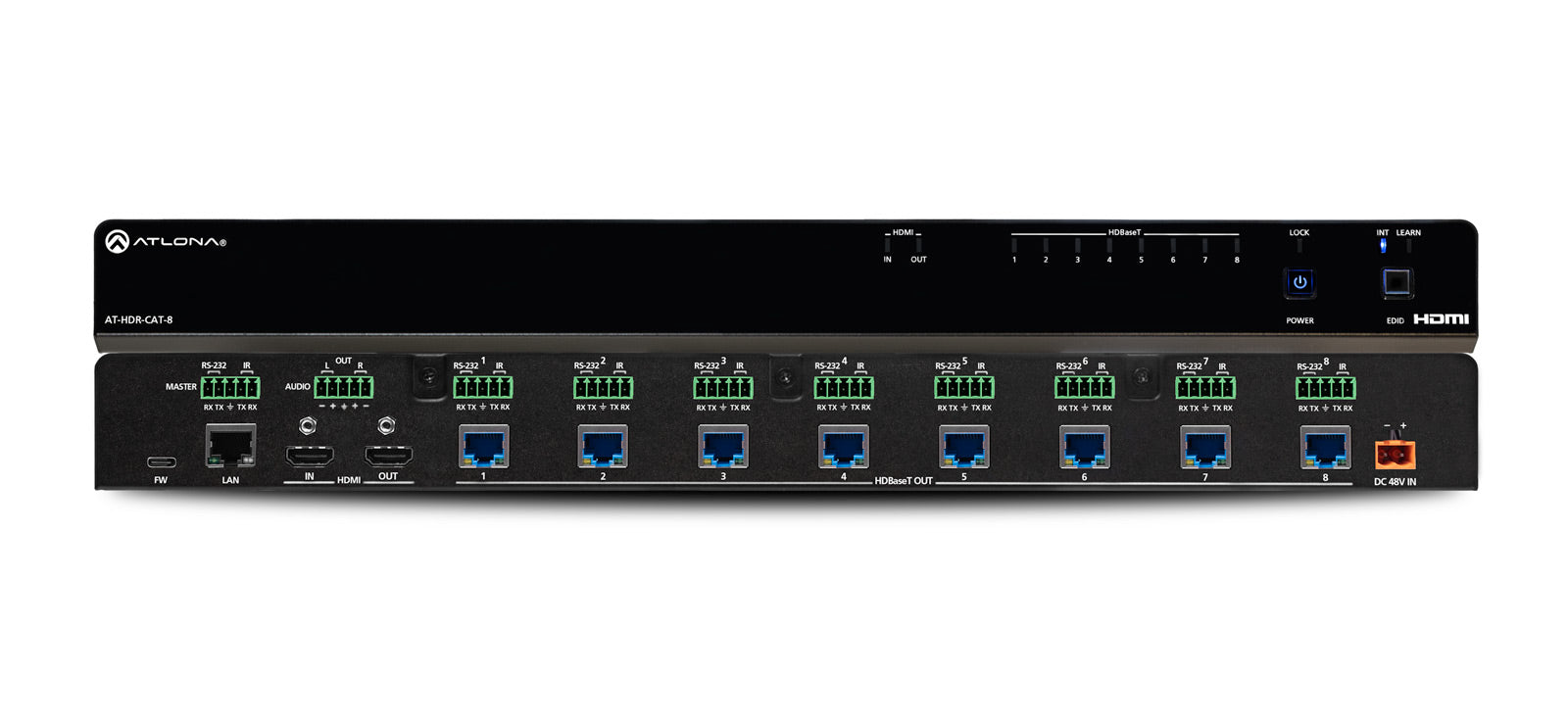 Atlona Eight-Output 4K HDR HDBaseT Distribution Amplifier