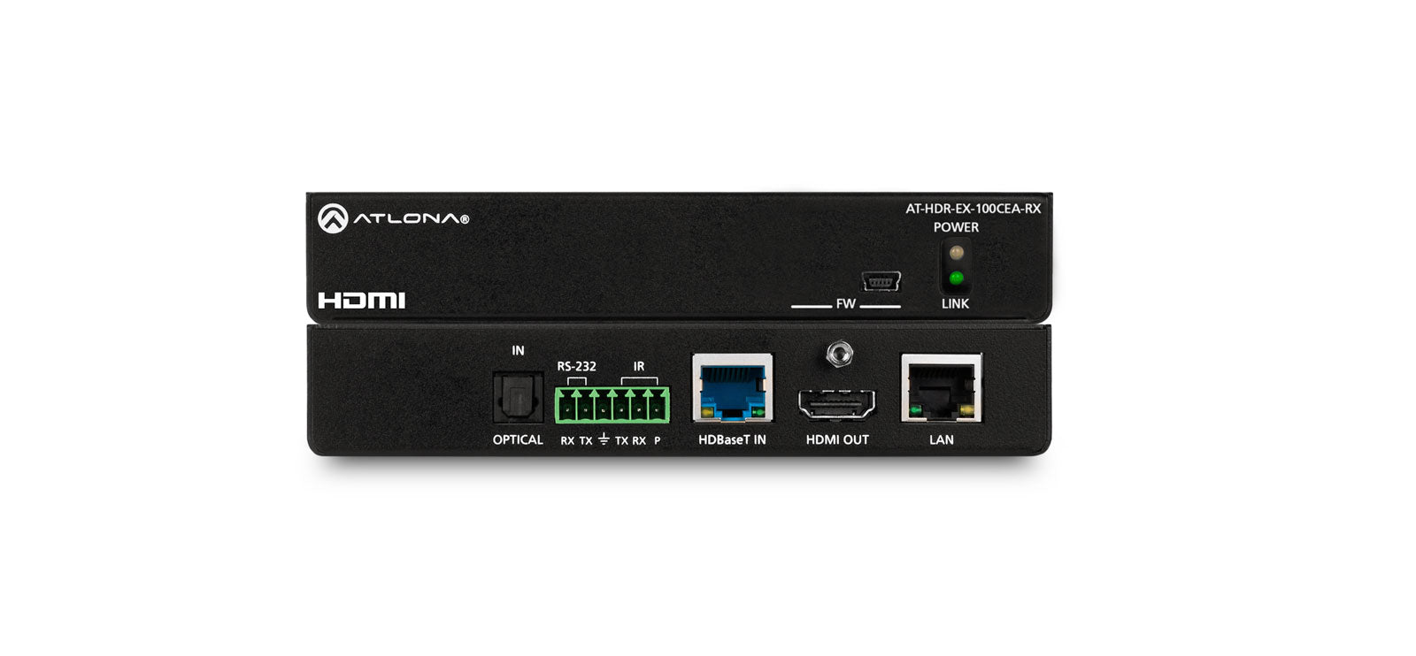 Atlona 4K HDR HDBaseT Receiver with Control, Ethernet, and Remote Power