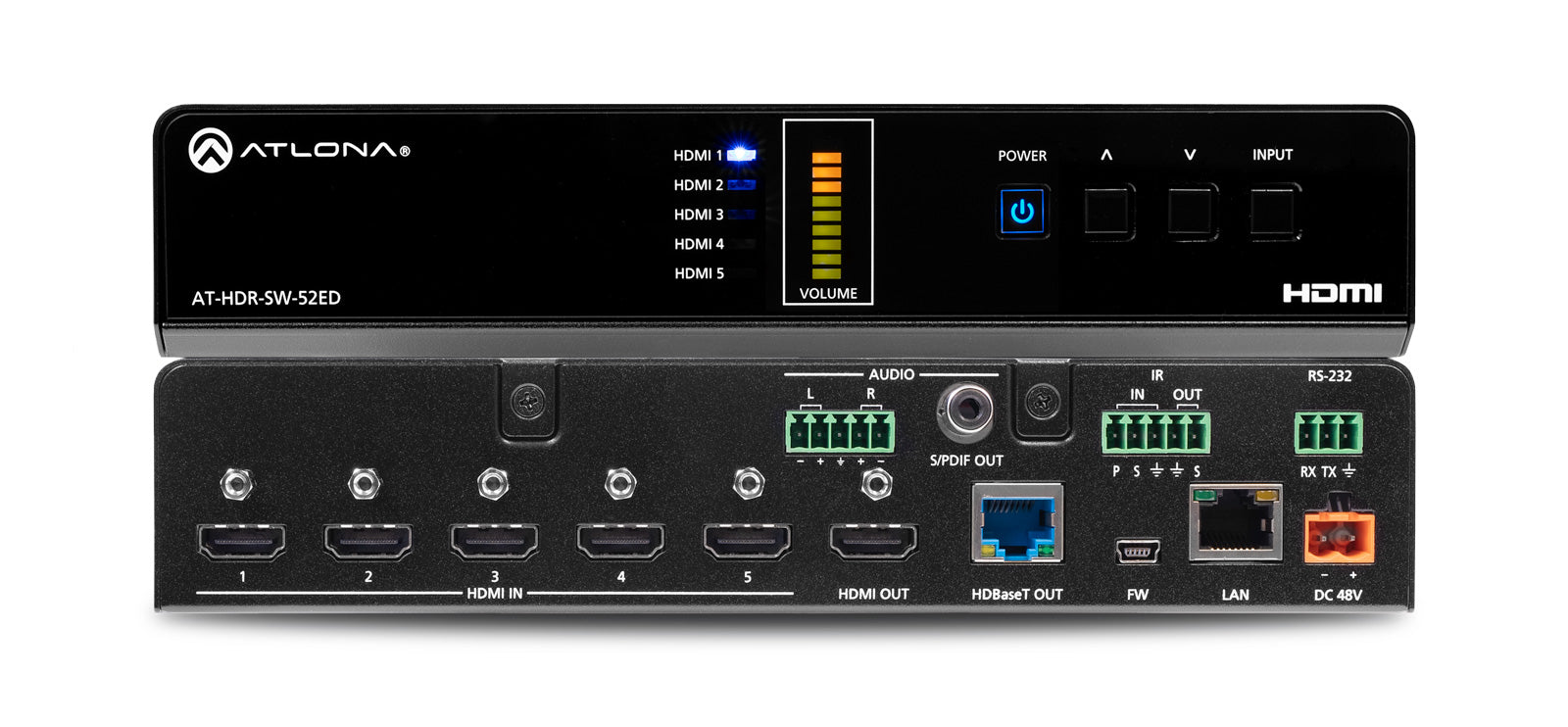 Atlona 4K HDR 5×2 HDMI Matrix Switcher with HDMI and HDBaseT Outputs