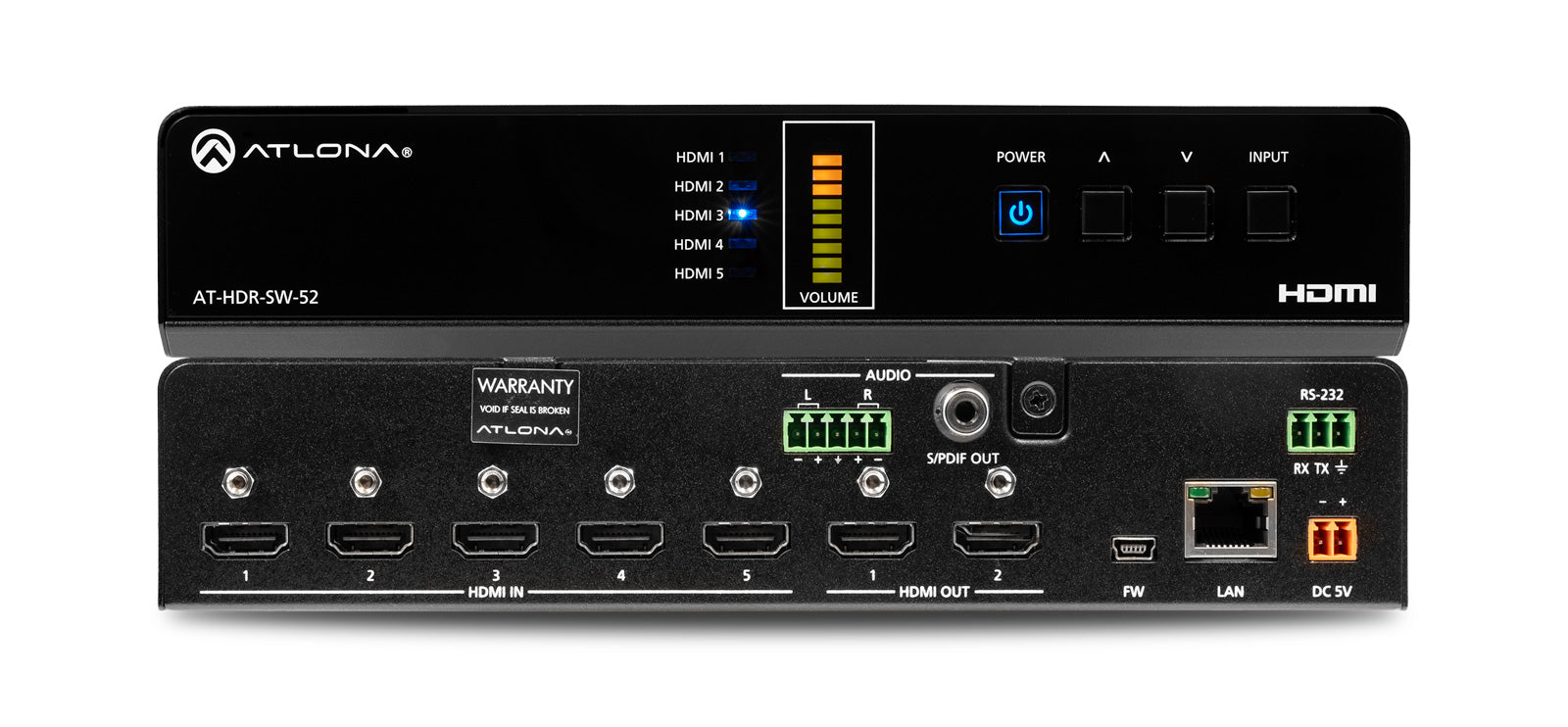 Atlona  4K HDR 5×2 HDMI Matrix Switcher