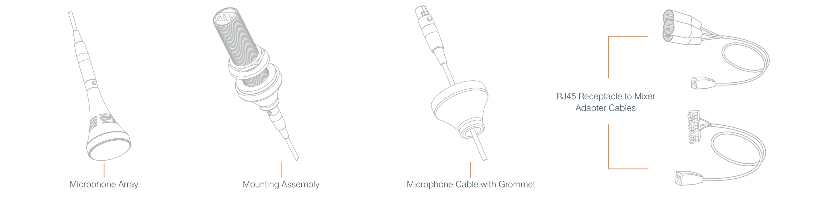 ClearOne MEC3-XB Ceiling Mic Array (Black, XLR Connector)